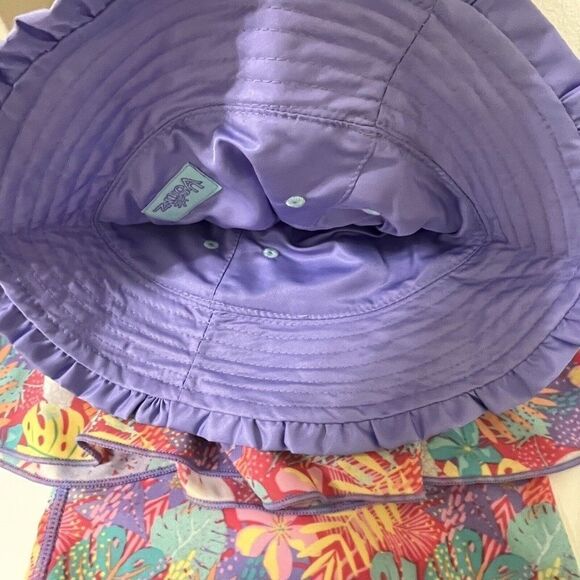 UV Skinz Kids 3 Pc Swimwear Set Hat Rashguard Top and Swim Skirt 12-18 M NWT - Picture 11 of 11